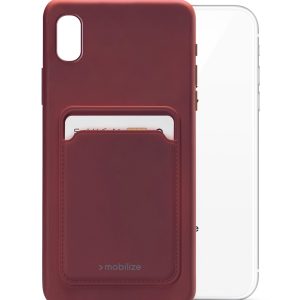 Mobilize Rubber Gelly Card Case Apple Iphone Xr Matt Bordeaux