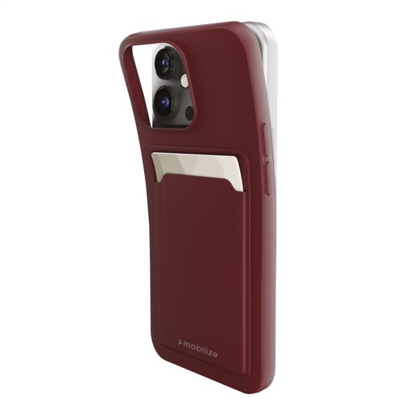 Mobilize Rubber Gelly Card Case Apple Iphone 12/12 Pro Matt Bordeaux - Afbeelding 6