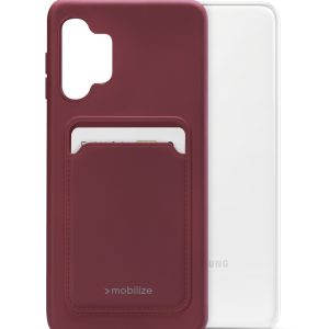 Mobilize Rubber Gelly Card Case Samsung Galaxy A13 4G Matt Bordeaux