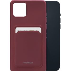 Mobilize Rubber Gelly Card Case Apple Iphone 14 Plus Matt Bordeaux