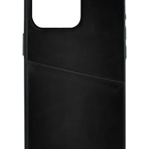 Senza Pure Leather Cover With Card Slot Apple Iphone 14 Pro Deep Black