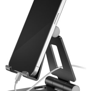 Mobilize Foldable Aluminium Phone Holder Black