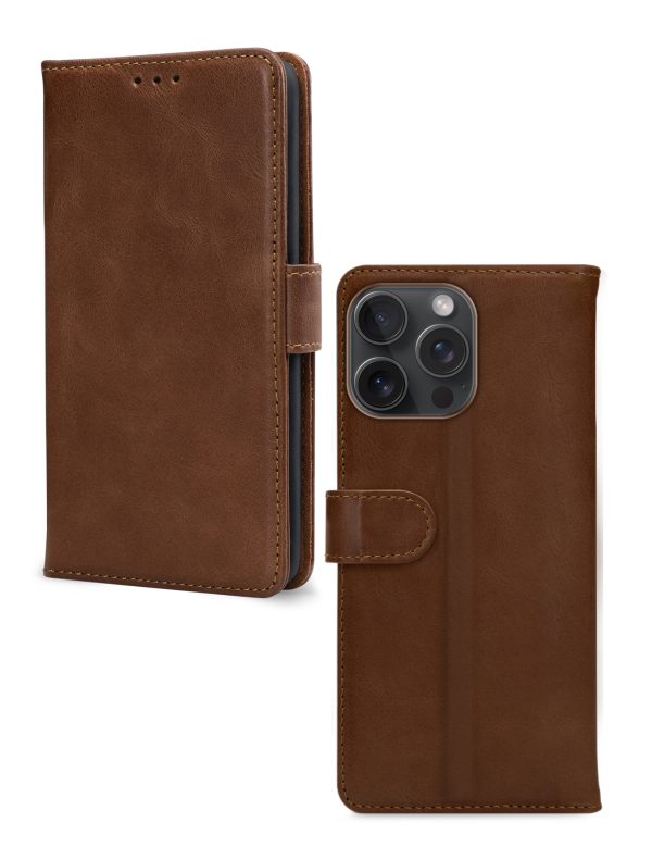 Mobilize Leather Wallet Apple Iphone 15 Pro Max Brown - Afbeelding 2