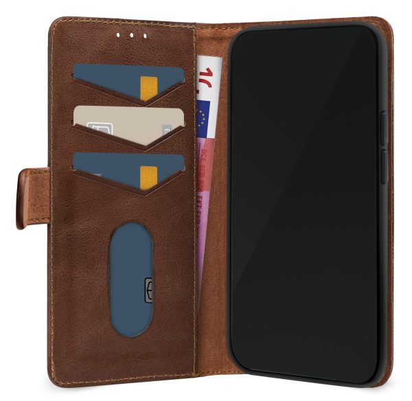Mobilize Leather Wallet Apple Iphone 15 Pro Max Brown - Afbeelding 3