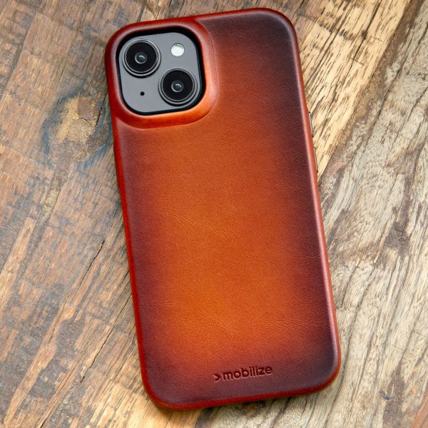 Mobilize Magsafe Compatible Premium Leather Case Apple Iphone 15 Pro Burned Cognac - Afbeelding 5