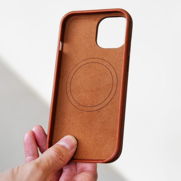 Mobilize Magsafe Compatible Premium Leather Case Apple Iphone 15 Pro Burned Cognac - Afbeelding 8