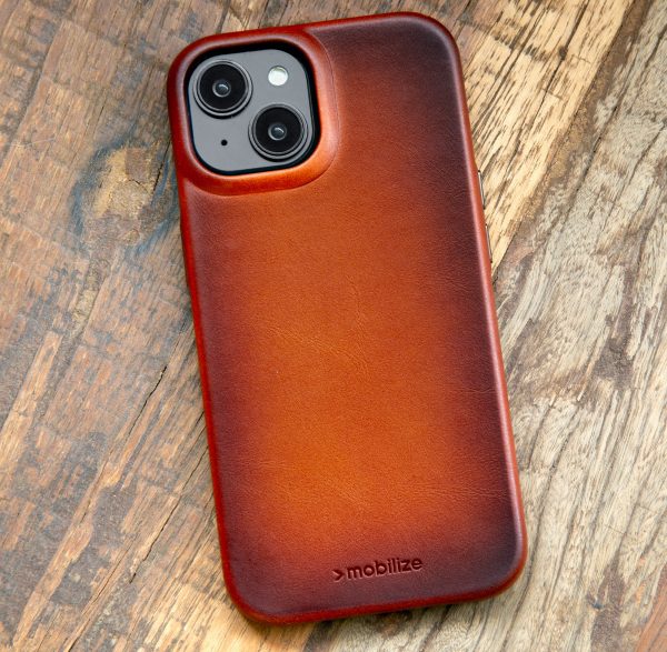 Mobilize Magsafe Compatible Premium Leather Case Apple Iphone 15 Pro Max Burned Cognac - Afbeelding 5