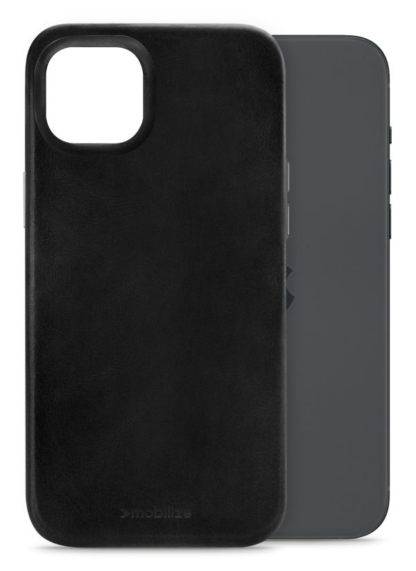 Mobilize Magsafe Compatible Premium Leather Case Apple Iphone 15 Plus Black