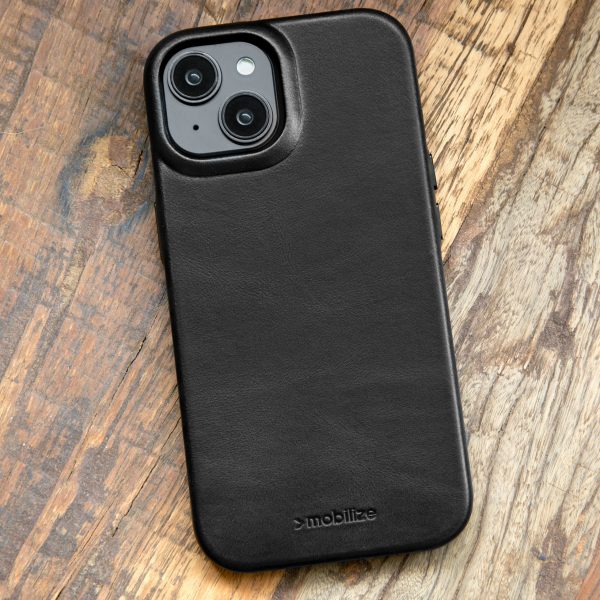 Mobilize Magsafe Compatible Premium Leather Case Apple Iphone 15 Plus Black - Afbeelding 5