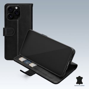Mobilize Leather Wallet Apple Iphone 16 Pro Max Black