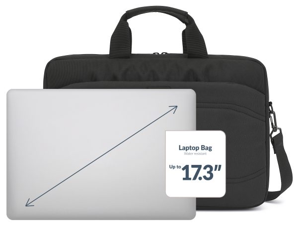 Mobilize Waterresistant Laptop Bag Up To 17.3Inch Black - Afbeelding 2