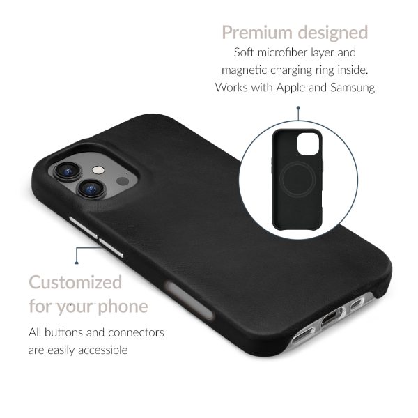 Mobilize Magsafe Compatible Premium Leather Case Apple Iphone 16 Pro Max Black - Afbeelding 2