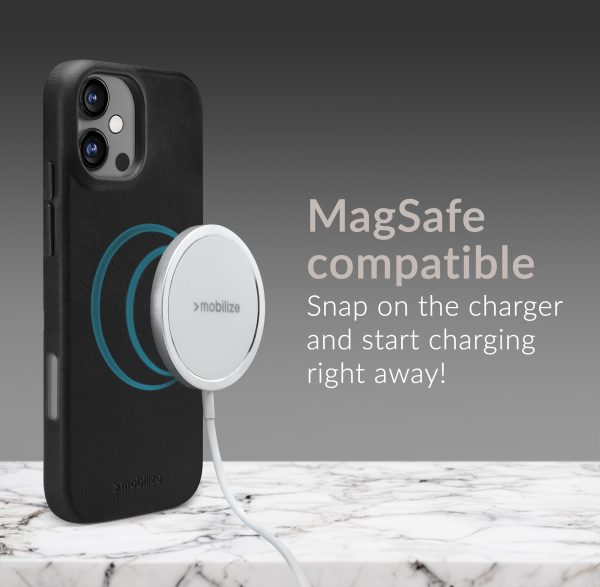 Mobilize Magsafe Compatible Premium Leather Case Apple Iphone 16 Pro Max Black - Afbeelding 4
