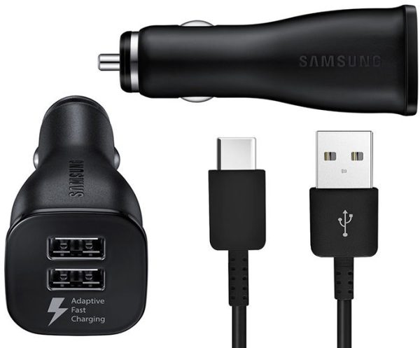 Samsung Ep-Ln920Cbegww Samsung Adaptive Fast Charging Dual Usb Car Charger Usb-C Black Bulk
