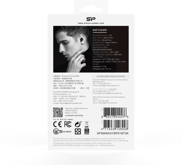 Silicon Power Bp81 Silicon Power Tws Bluetooth Stereo Earbuds Black - Afbeelding 5