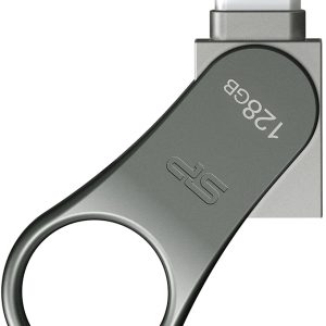 Silicon Power C80 Dual Usb Pendrive Mobile 128Gb Usb-C Grey