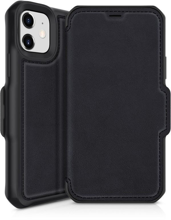 Itskins Level 2 Hybridfolio Leather For Apple Iphone 12 Mini Pure Black - Afbeelding 2