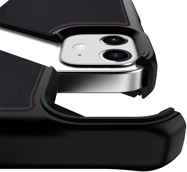 Itskins Level 2 Hybridfolio Leather For Apple Iphone 12 Mini Pure Black - Afbeelding 3