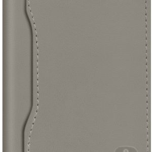 Valenta Leather Card Wallet Snap Grey