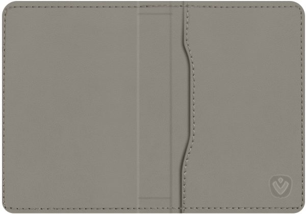 Valenta Leather Card Wallet Snap Grey - Afbeelding 3