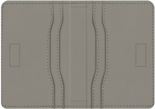 Valenta Leather Card Wallet Snap Grey - Afbeelding 4