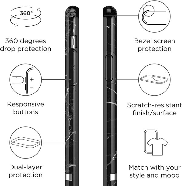 Richmond & Finch Freedom Series One-Piece Apple Iphone 13 Pro Black Marble - Afbeelding 7