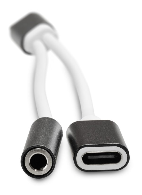 Xccess Usb-C Splitter With 3.5Mm Jack White/Black - Afbeelding 2