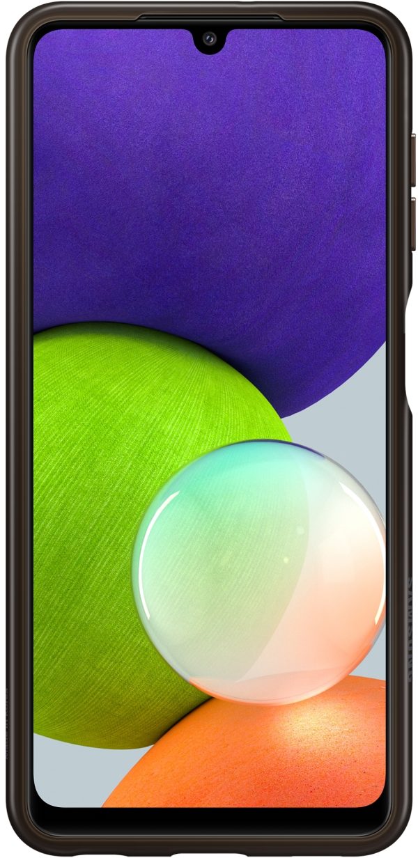 Samsung Ef-Qa225Tbegeu Samsung Soft Clear Cover Galaxy A22 4G Black - Afbeelding 3