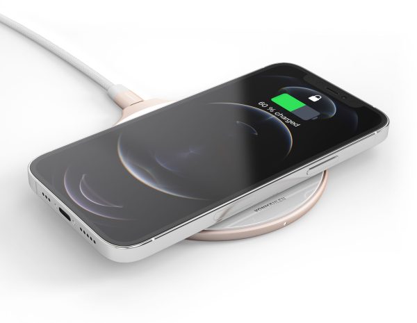 Vonmählen Aura Wireless Charging Pad Glass 7.5W/10W/15W Cool Grey/Rose Gold - Afbeelding 3