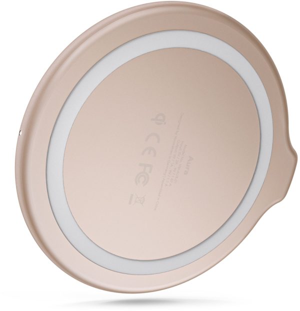 Vonmählen Aura Wireless Charging Pad Glass 7.5W/10W/15W Cool Grey/Rose Gold - Afbeelding 4