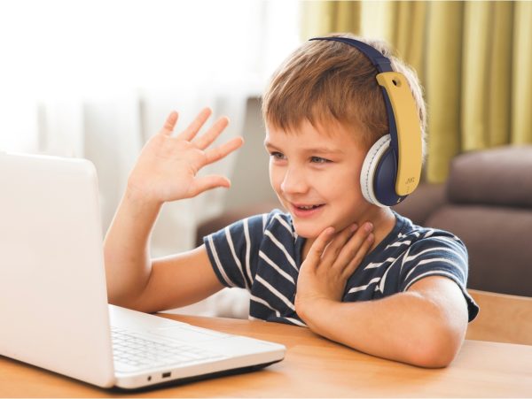 Jvc Ha-Kd10W Jvc Kids Tinyphones Wireless Headphone Yellow/Blue - Afbeelding 8