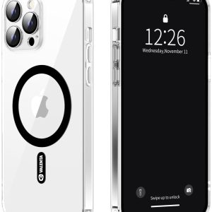 Valenta Tempered Glass Back Cover Magsafe Case Apple Iphone 14 Pro Max Clear