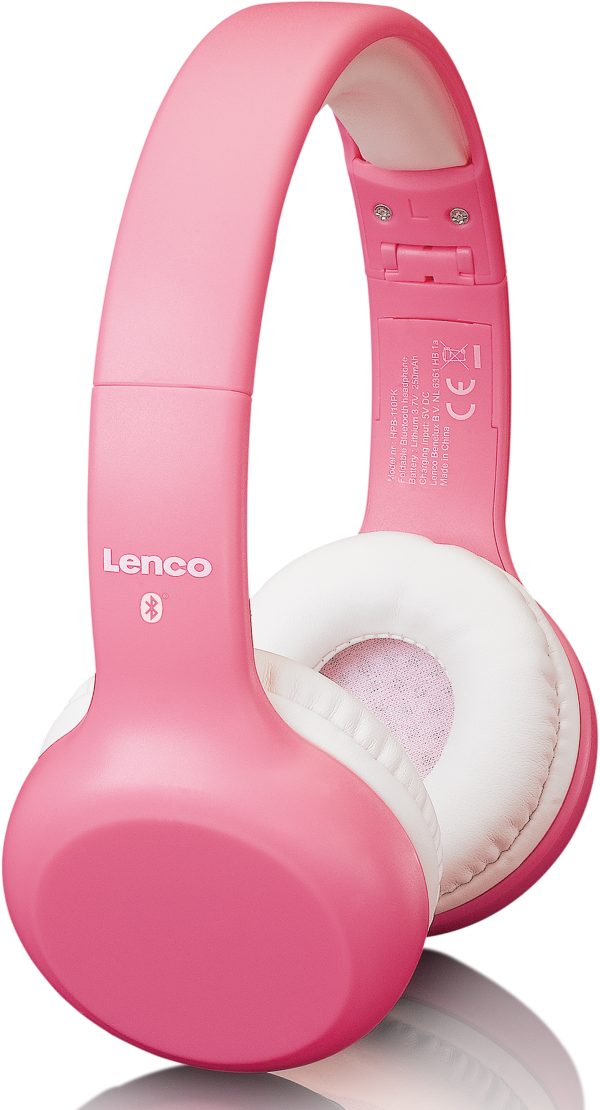 Lenco Hpb-110Pk Lenco On-Ear Stereo Bluetooth Headset For Kids Pink - Afbeelding 3
