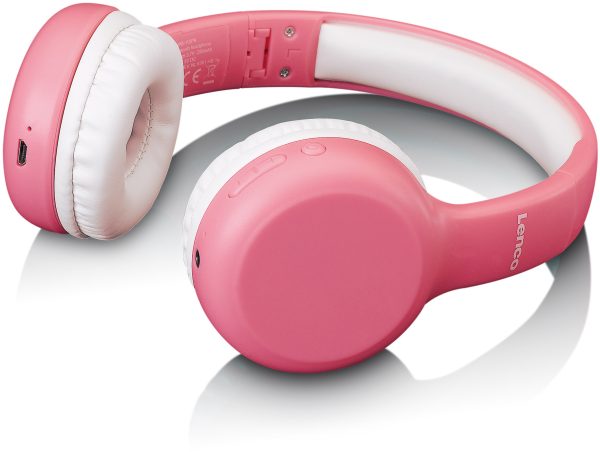 Lenco Hpb-110Pk Lenco On-Ear Stereo Bluetooth Headset For Kids Pink - Afbeelding 4