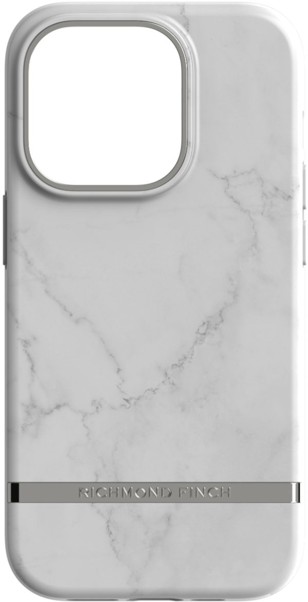 Richmond & Finch Freedom Series One-Piece Apple Iphone 14 Pro White Marble - Afbeelding 2