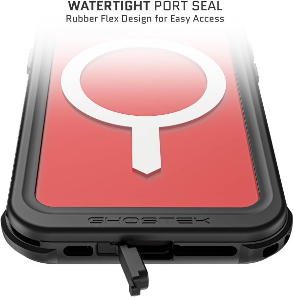 Ghostek Nautical Waterproof Magsafe Case + Belt Swivel Holster Apple Iphone 14 Plus Clear - Afbeelding 11