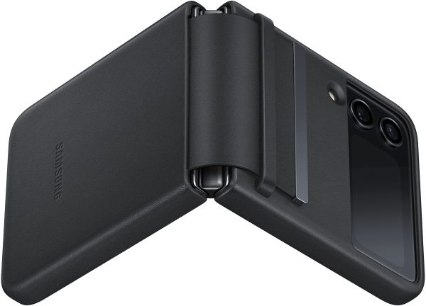 Samsung Ef-Vf721Lbegww Samsung Flap Leather Cover Galaxy Z Flip4 Black - Afbeelding 2