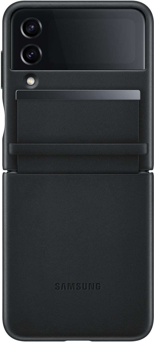 Samsung Ef-Vf721Lbegww Samsung Flap Leather Cover Galaxy Z Flip4 Black - Afbeelding 3