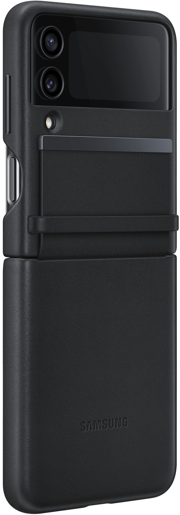 Samsung Ef-Vf721Lbegww Samsung Flap Leather Cover Galaxy Z Flip4 Black - Afbeelding 5