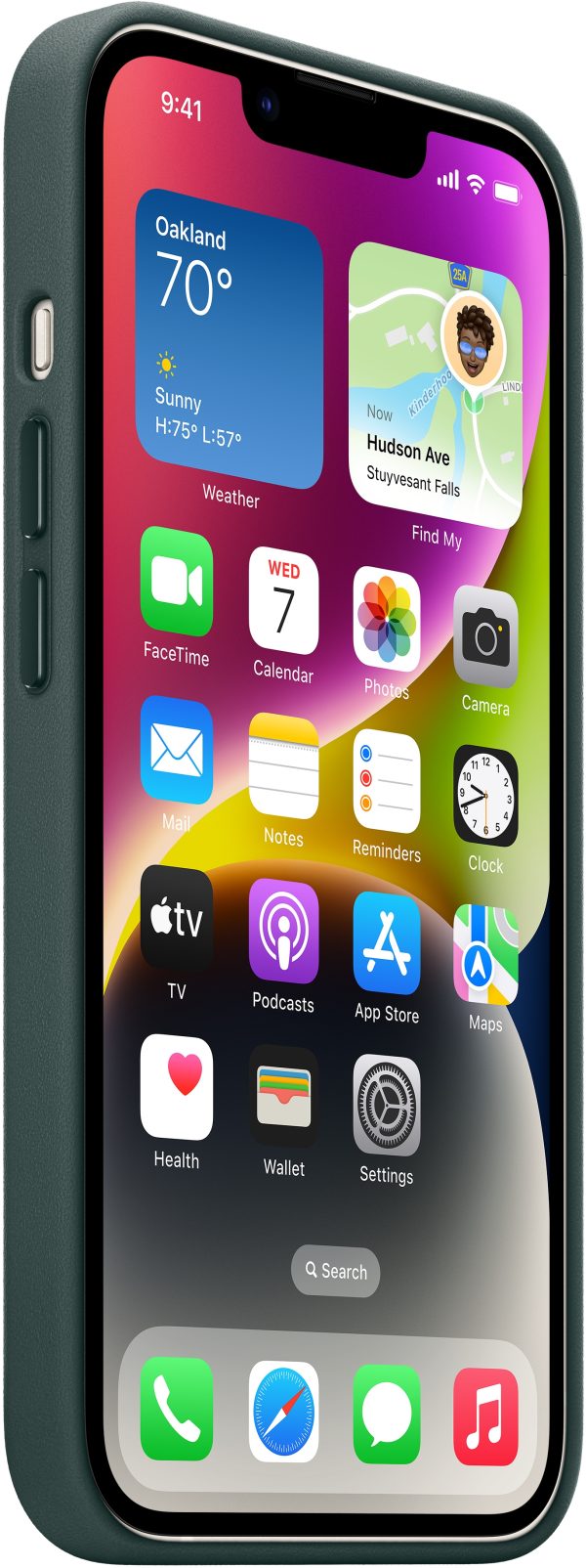 Apple Mppa3Zm/A Apple Leather Case With Magsafe Iphone 14 Plus Forest Green - Afbeelding 3