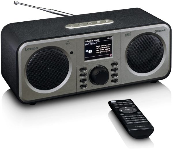 Lenco Dir-141Bk Lenco Internet Dab+ Bluetooth Radio Black/Silver - Afbeelding 2