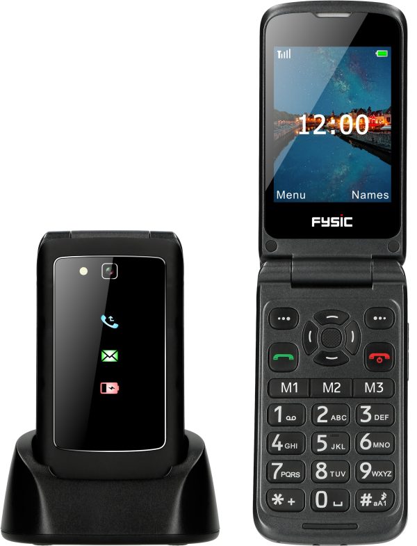 Fysic F15 Fysic Big Button Klap Gsm 4G Black - Afbeelding 5