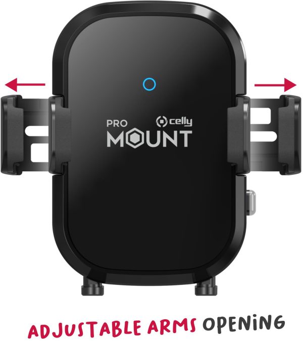 Celly Mountcharge15 Wireless Charger Car Holder 15W Black - Afbeelding 5