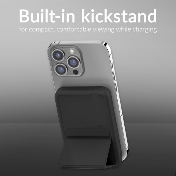Mobilize Magnetic Wireless Magsafe Compatible Pd Stand Power Bank 10000Mah 15W Black - Afbeelding 4