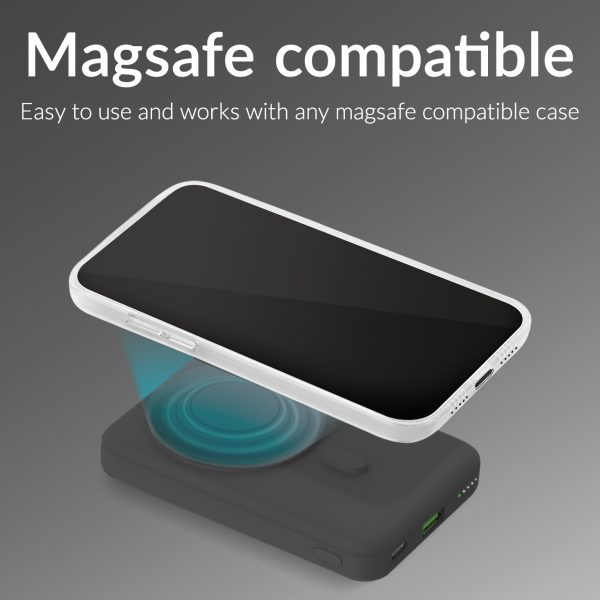 Mobilize Magnetic Wireless Magsafe Compatible Pd Stand Power Bank 10000Mah 15W Black - Afbeelding 5