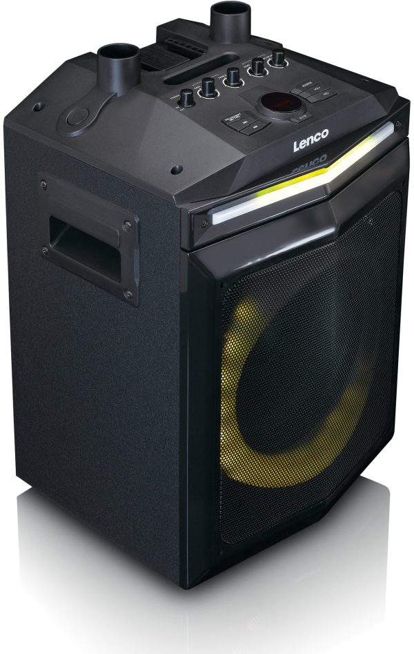 Lenco Pa-220Bk Lenco Bluetooth Party Speaker + Remote + 2 Microphones Black - Afbeelding 4