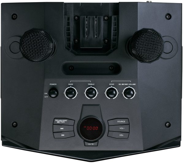 Lenco Pa-220Bk Lenco Bluetooth Party Speaker + Remote + 2 Microphones Black - Afbeelding 6