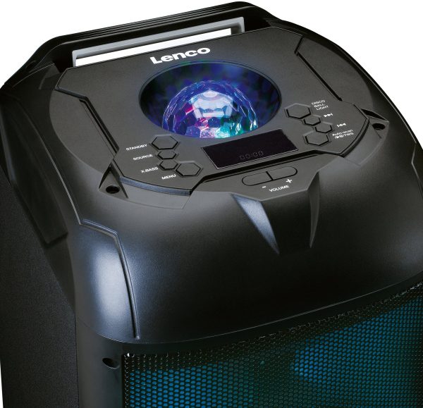 Lenco Pa-260Bk Lenco Bluetooth Party Speaker + Remote + 2 Microphones Black - Afbeelding 5