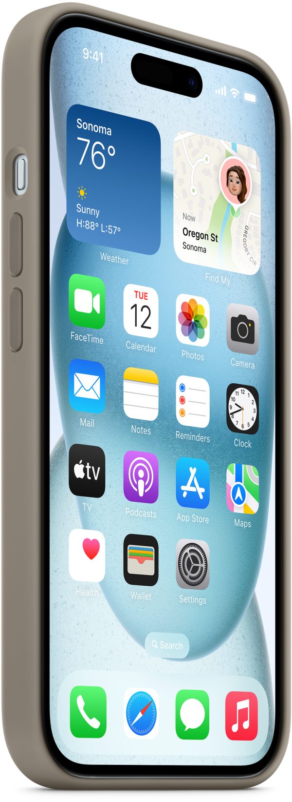 Apple Mt0Q3Zm/A Apple Silicone Case With Magsafe Iphone 15 Clay - Afbeelding 3