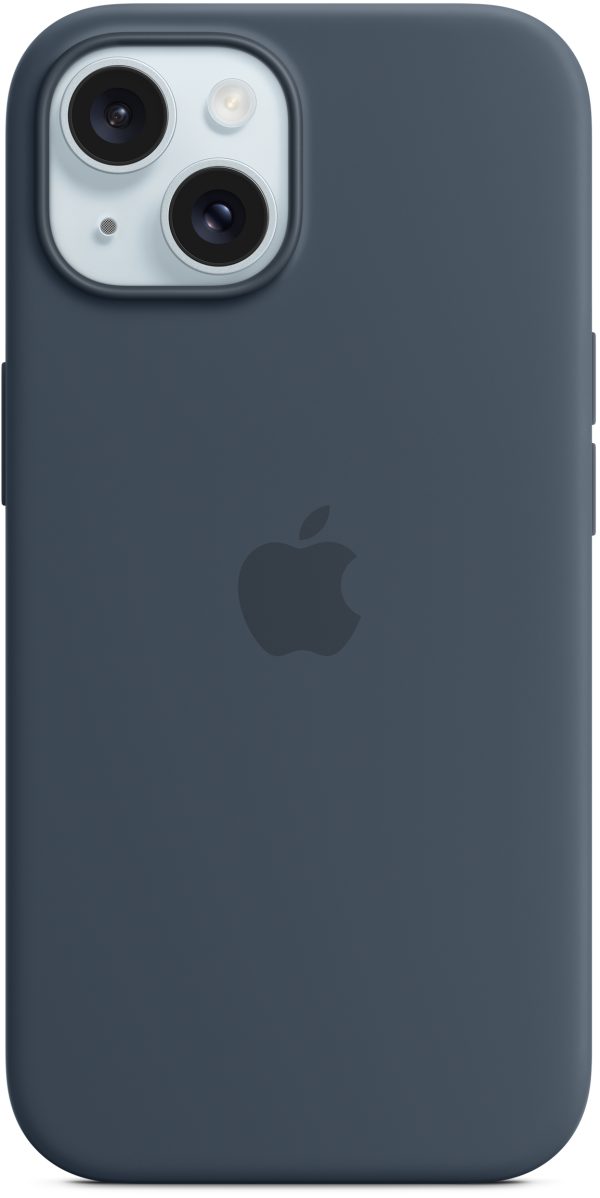 Apple Mt0N3Zm/A Apple Silicone Case With Magsafe Iphone 15 Storm Blue